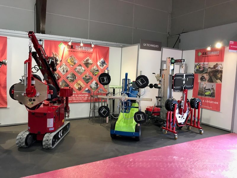 GK Techniques palonnier ventouse mini grue chariot robot Artibat stand2