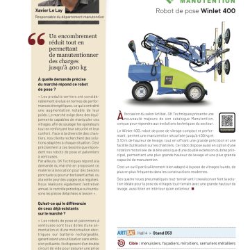 VPM155_GK Techniques Robot de pose vitrine glace